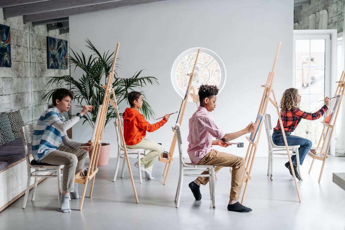 Illustrative photograph of students doing creative activities