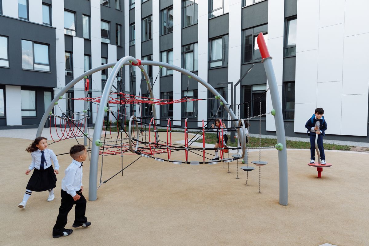 Illustrative photograph of children at a playground